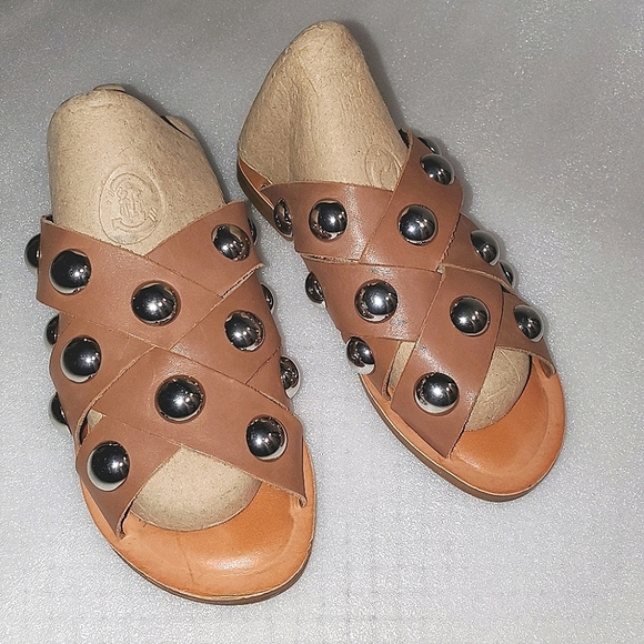 Gianni Bini Shoes - Gianni Bini slip on silver studs leather 6.5